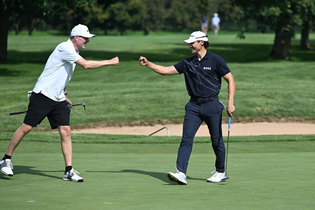 Runde Sache: Mit einem Profi, wie hier beim ProAm der German Challenge 2024, golfen zu können, ist immer ein Highlight